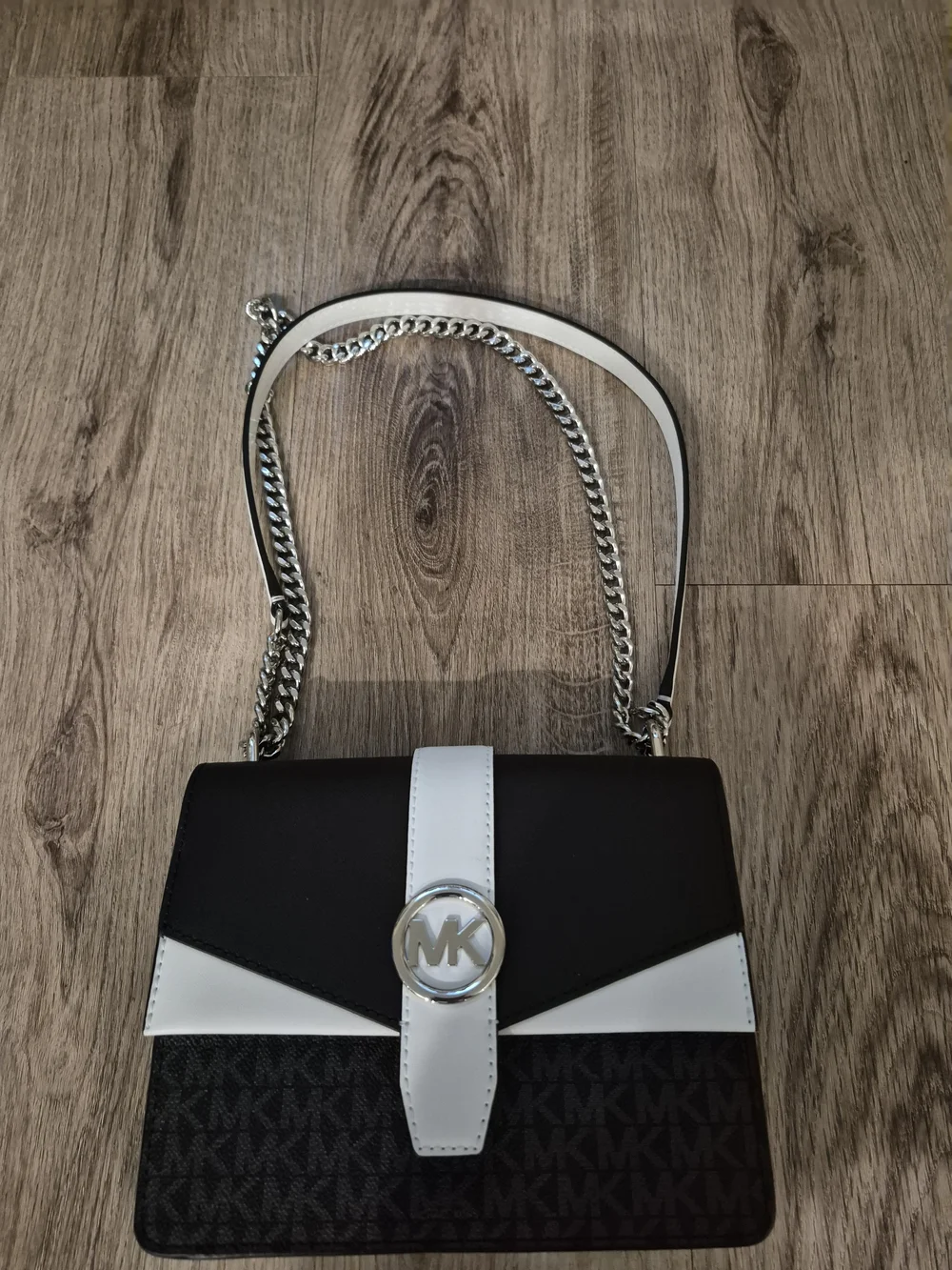 Michael Kors Black & White Crossbody Bag